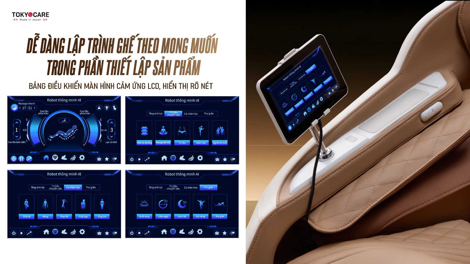 Ghế Massage Tokyo Care JC-6866  (Made in Japan)