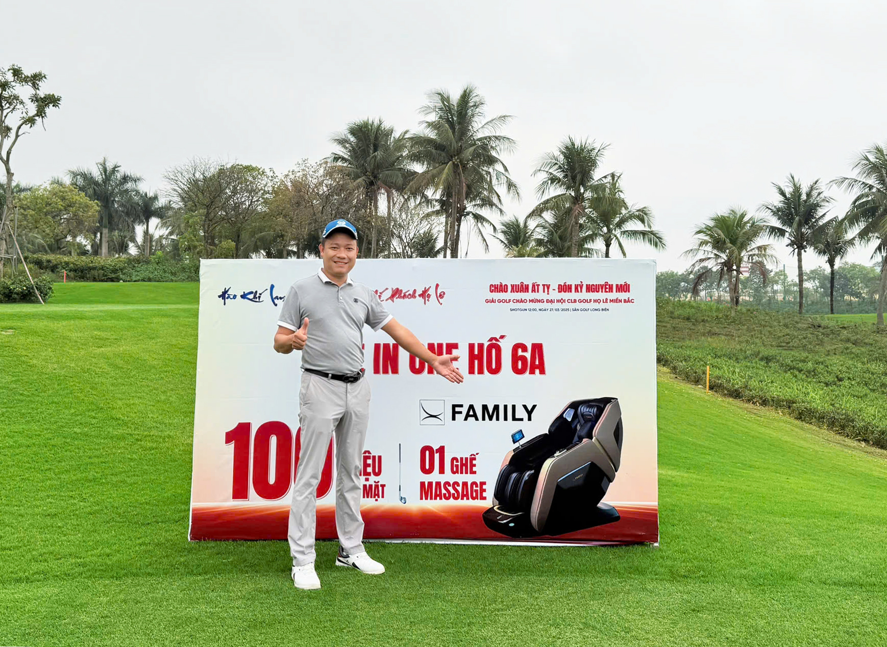 Ghế massage Tokyo Care - Family đồng hành cùng giải đấu Golf vô cùng ý nghĩa của “Câu lạc bộ họ Lê”.