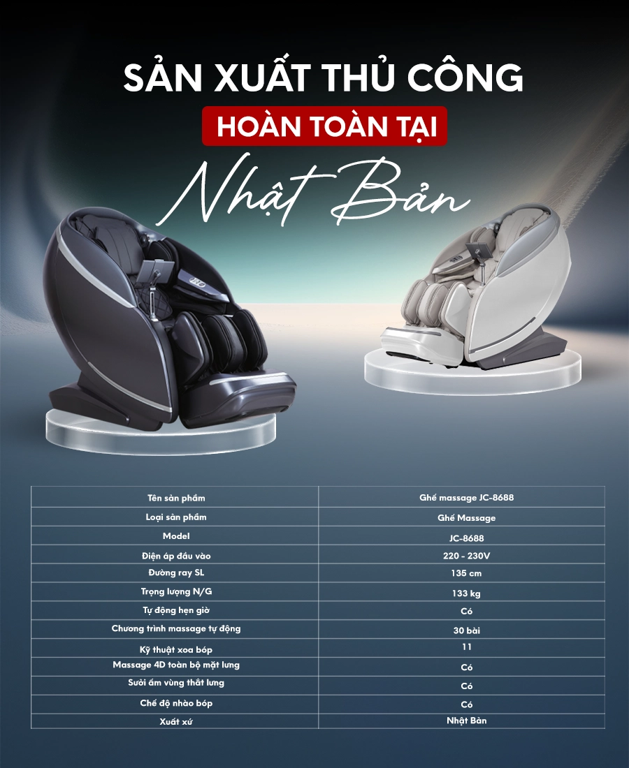 Ghế massage tinh hoa Nhật Bản
