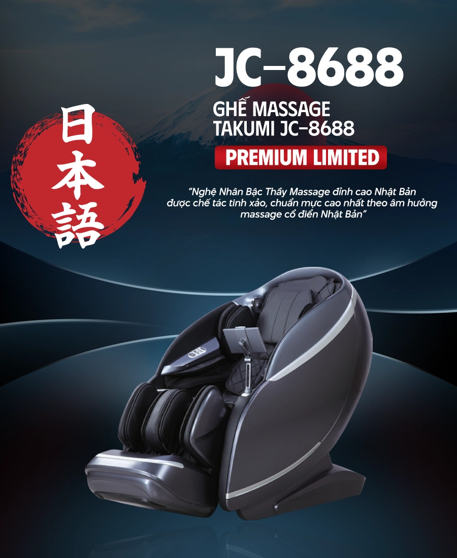 Ghế massage JC 8688 Tinh hoa Nhật Bản