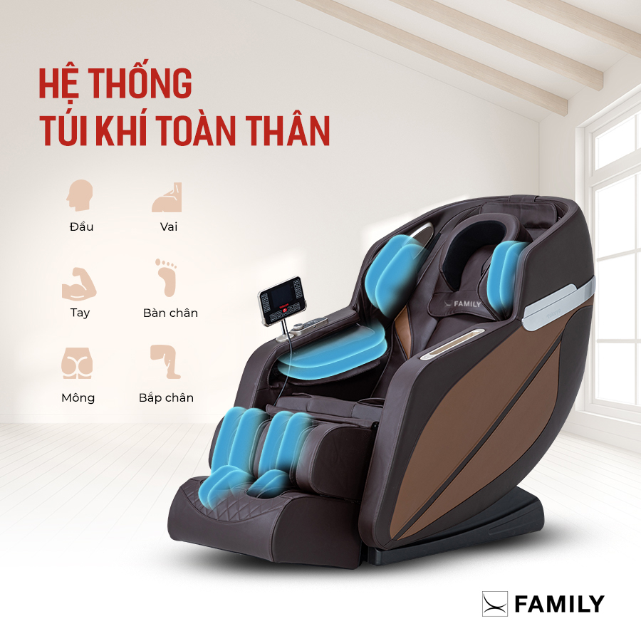 Ghế massage FC 299 hệ thống túi khí toàn thân