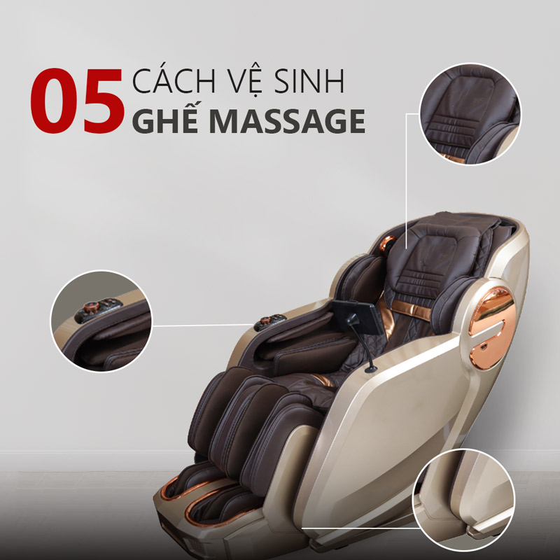 5 cách vệ sinh ghế massage giúp ghế luôn bền đẹp như mới