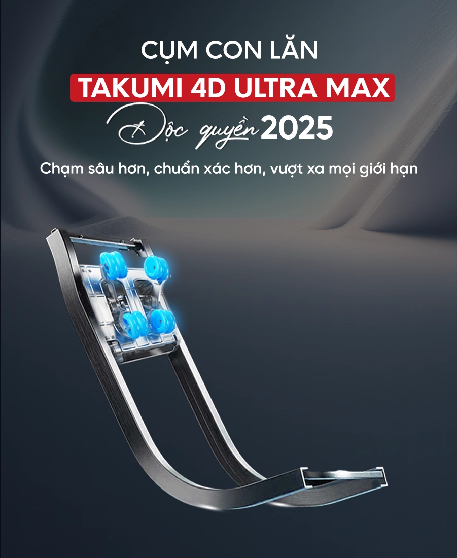 Ghế massage cụm con lăn 4D