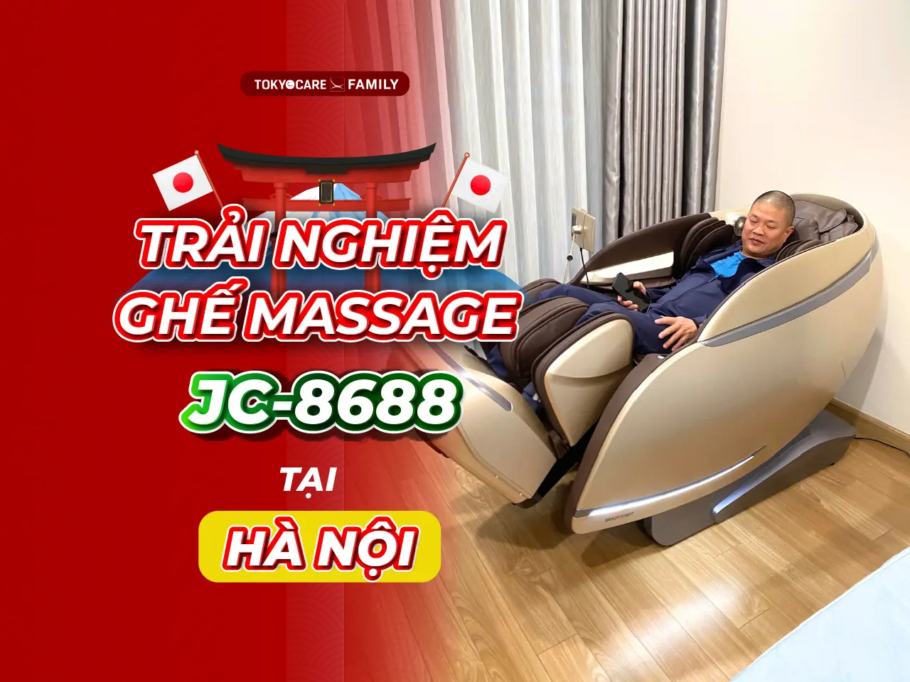 Khách hàng tại Gia Lâm - Hà Nội trải nghiệm JC-8688 - Quà tặng sức khỏe chuẩn Nhật dành cho gia đình thumbnail