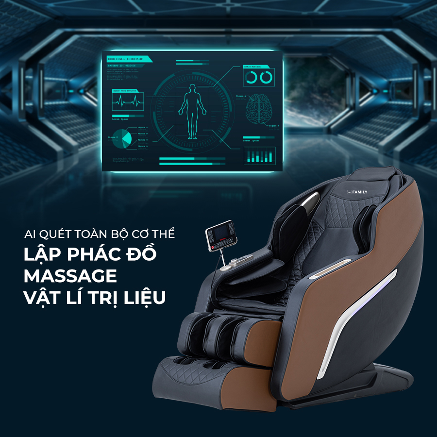 Ghế massage AI quét toàn bộ cơ thể