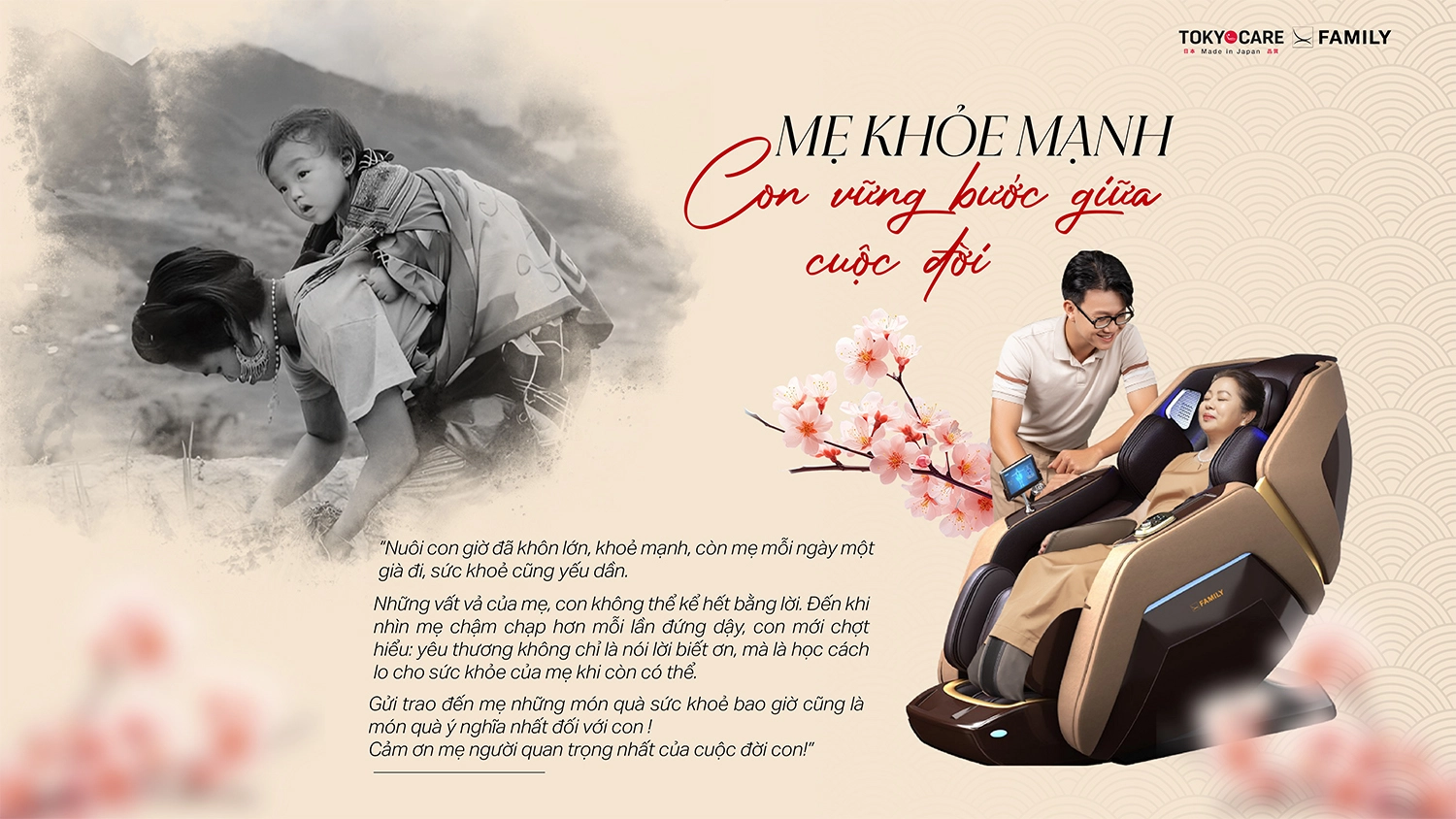 GHẾ MASSAGE FAMILY TRAO MẸ QUÀ SỨC KHOẺ - GỬI TRỌN TÌNH YÊU THƯƠNG