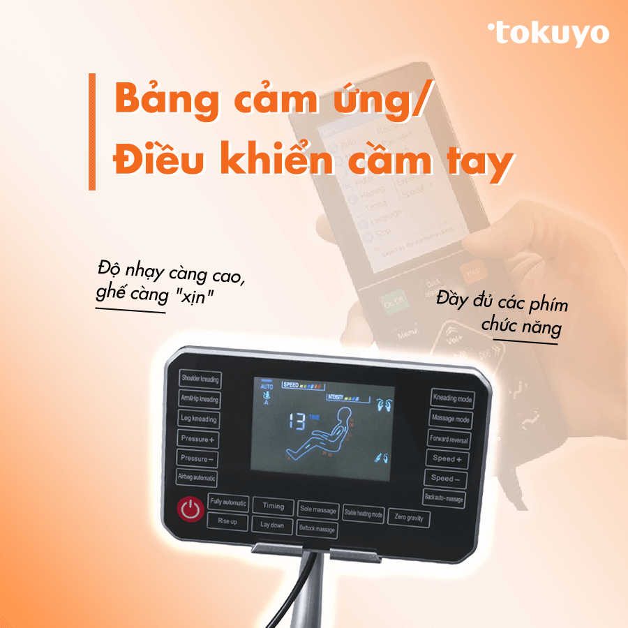 Điều khiển ghế massage bằng bảng điều khiển