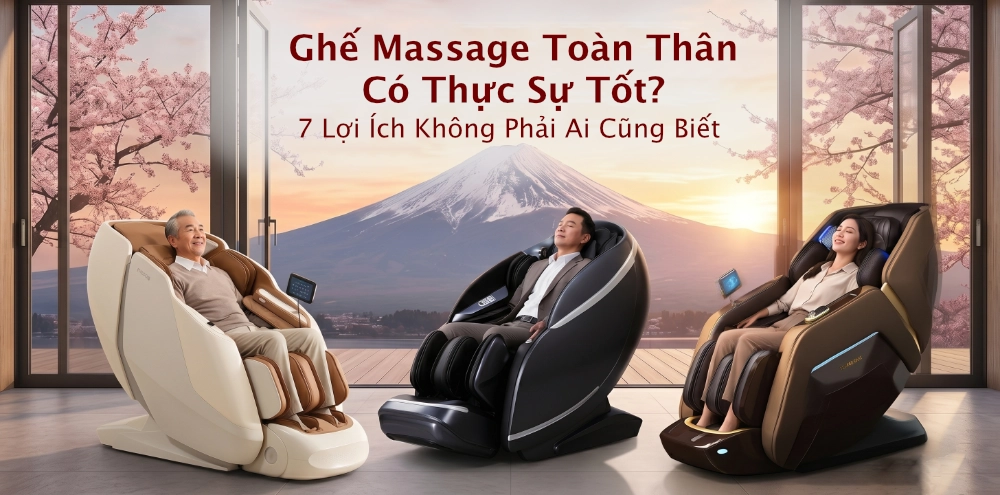 Ghế Massage Toàn Thân Có Thực Sự Tốt? 7 Lợi Ích Không Phải Ai Cũng Biết