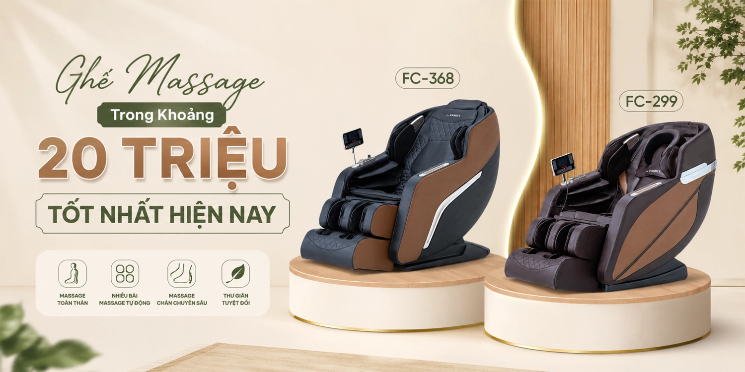 Ghế Massage Trong Khoảng 20 Triệu Tốt Hiện Nay: Top 2 Siêu Phẩm Đáng Mua Nhất
