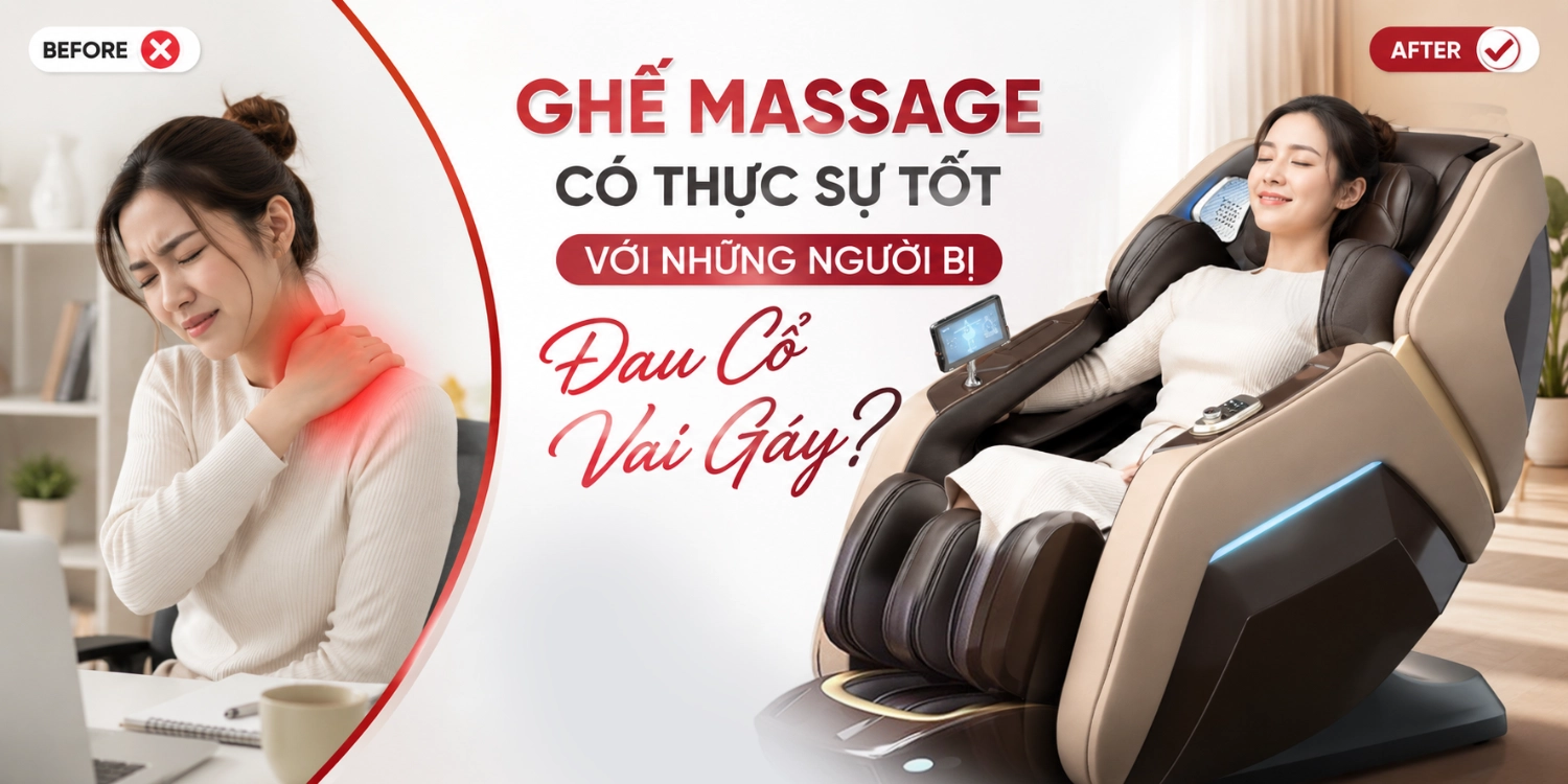 Ghế Massage Có Thực Sự Tốt Với Những Người Bị Đau Cổ Vai Gáy?