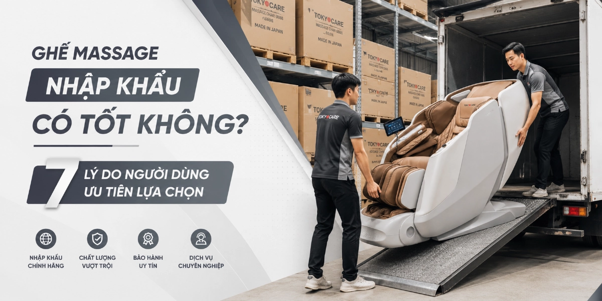 Ghế Massage Nhập Khẩu Có Tốt Không? 7 Lý Do Người Dùng Ưu Tiên Lựa Chọn