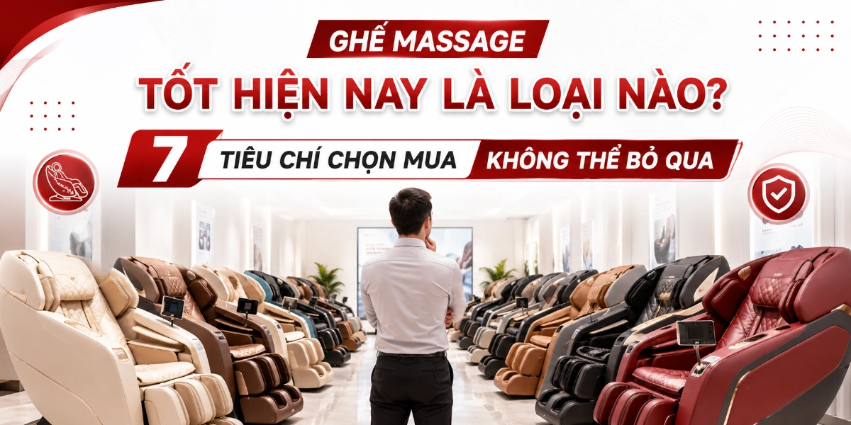 Ghế Massage Tốt Hiện Nay Là Loại Nào? 7 Tiêu Chí Chọn Mua Không Thể Bỏ Qua