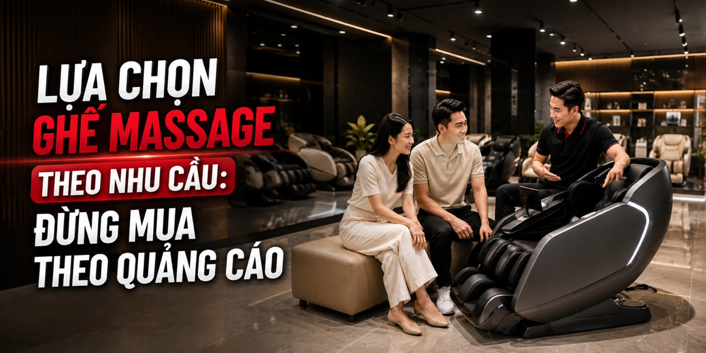 Lựa Chọn Ghế Massage Theo Nhu Cầu: Đừng Mua Theo Quảng Cáo