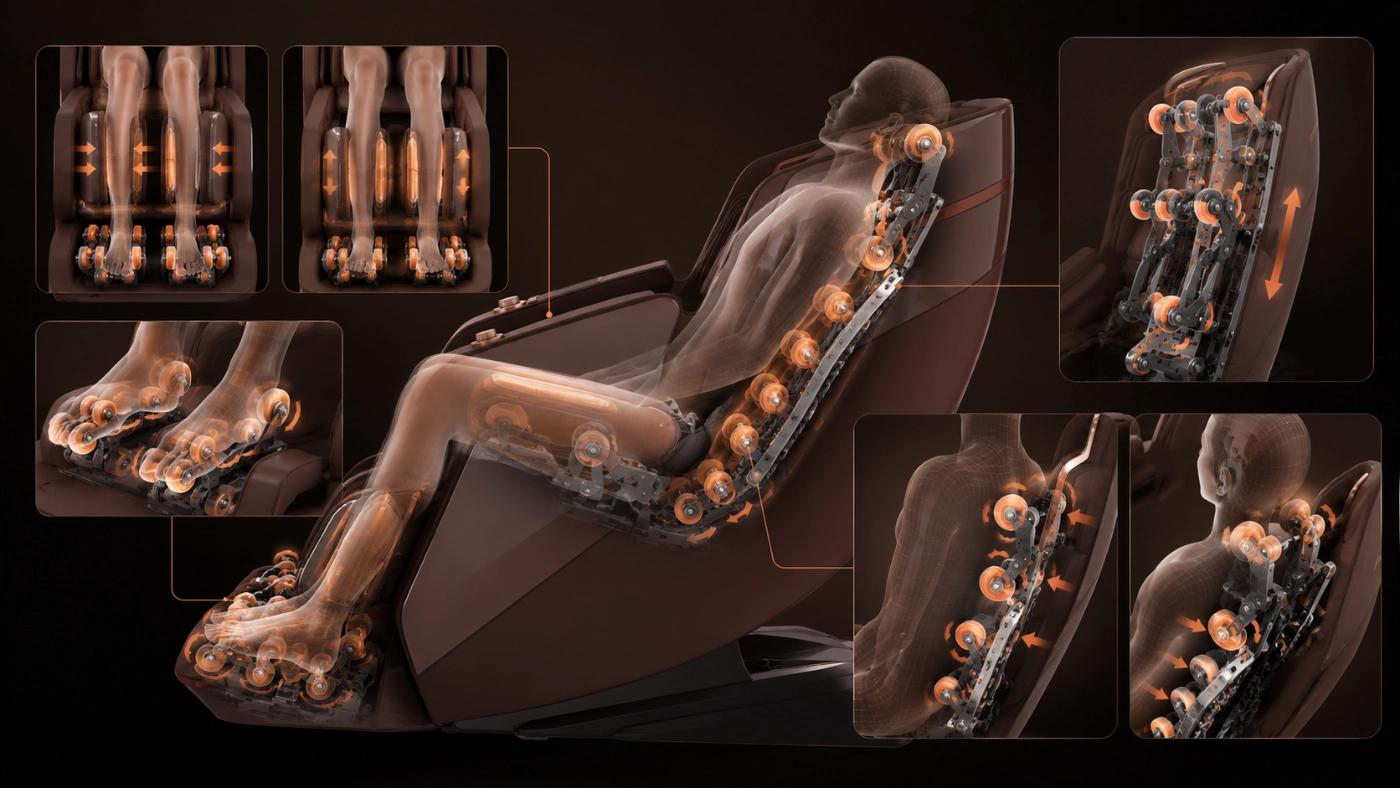 Cơ chế hoạt động ghế massage