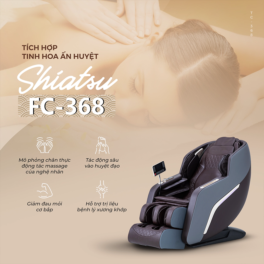 Ghế massage tích hợp tinh hoa ấn huyệt