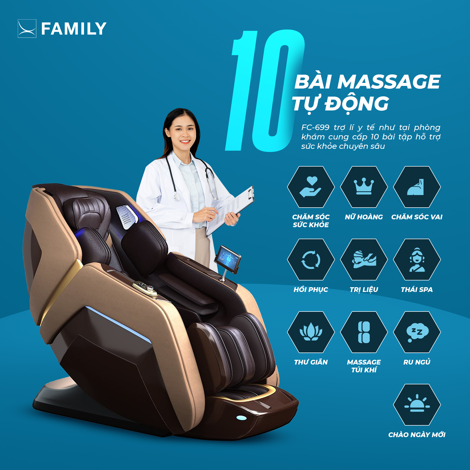 Ghế Massage Toàn Thân Family FC-699