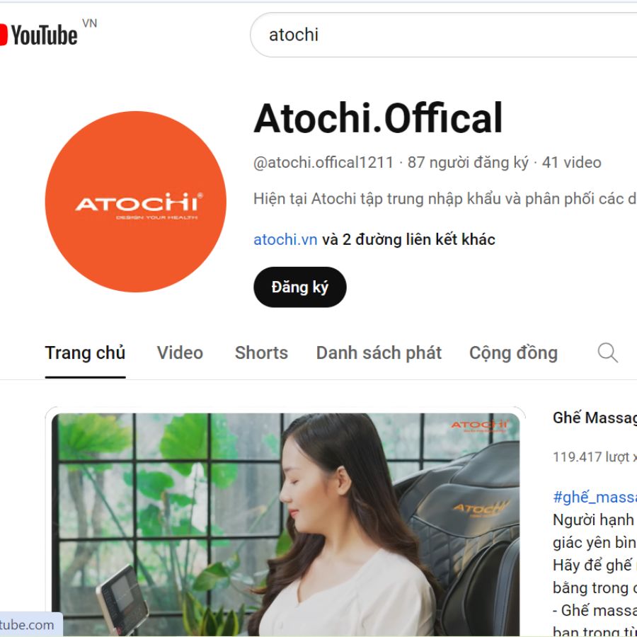 Đánh giá ghế massage Atochi trên youtube