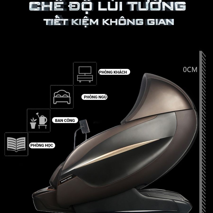 Công nghệ cảm biến lùi tường của ghế massage