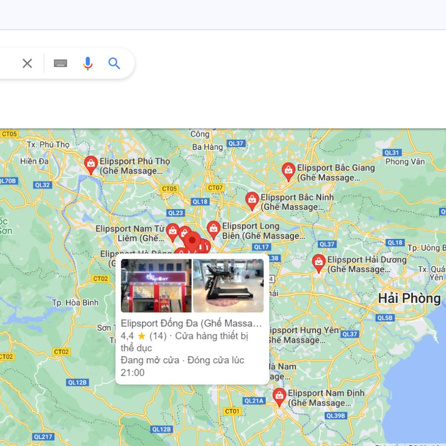 Đánh giá ghế massage Elip trên Map