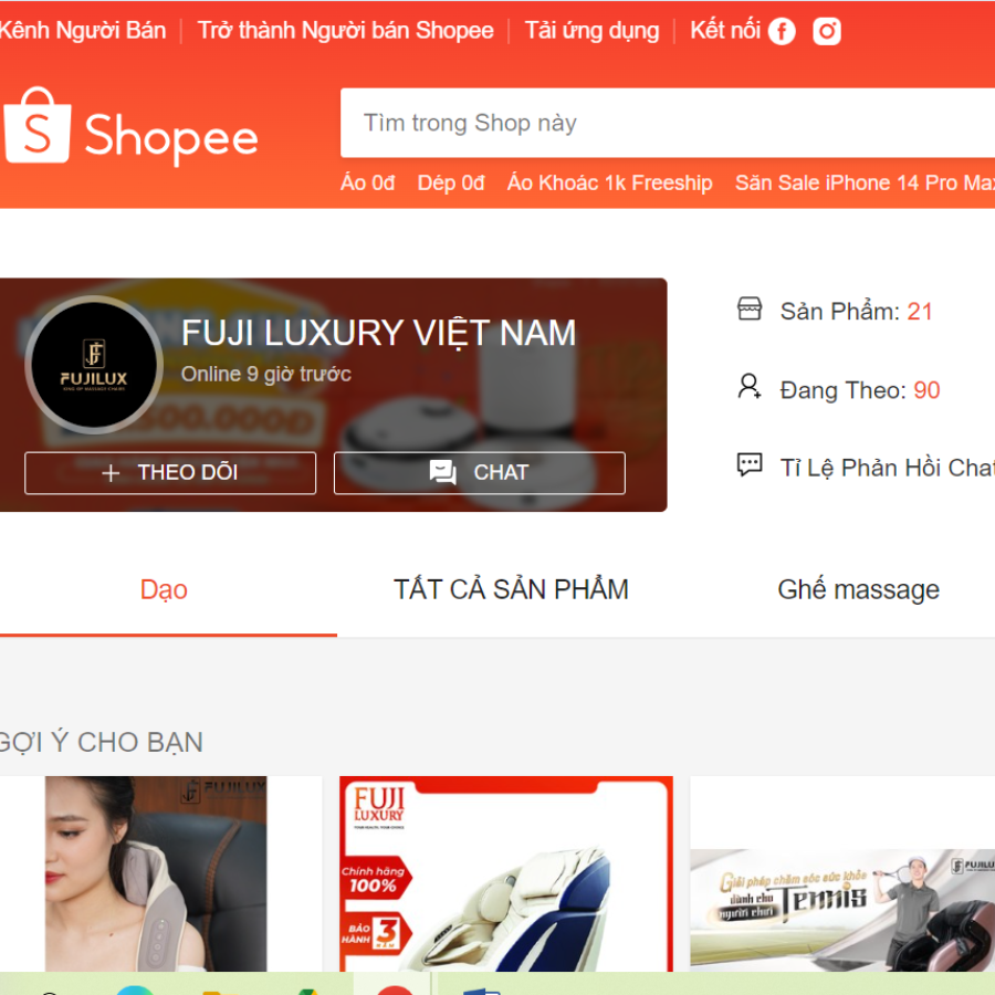 Đánh giá ghế massage Fuji Luxury trên sàn