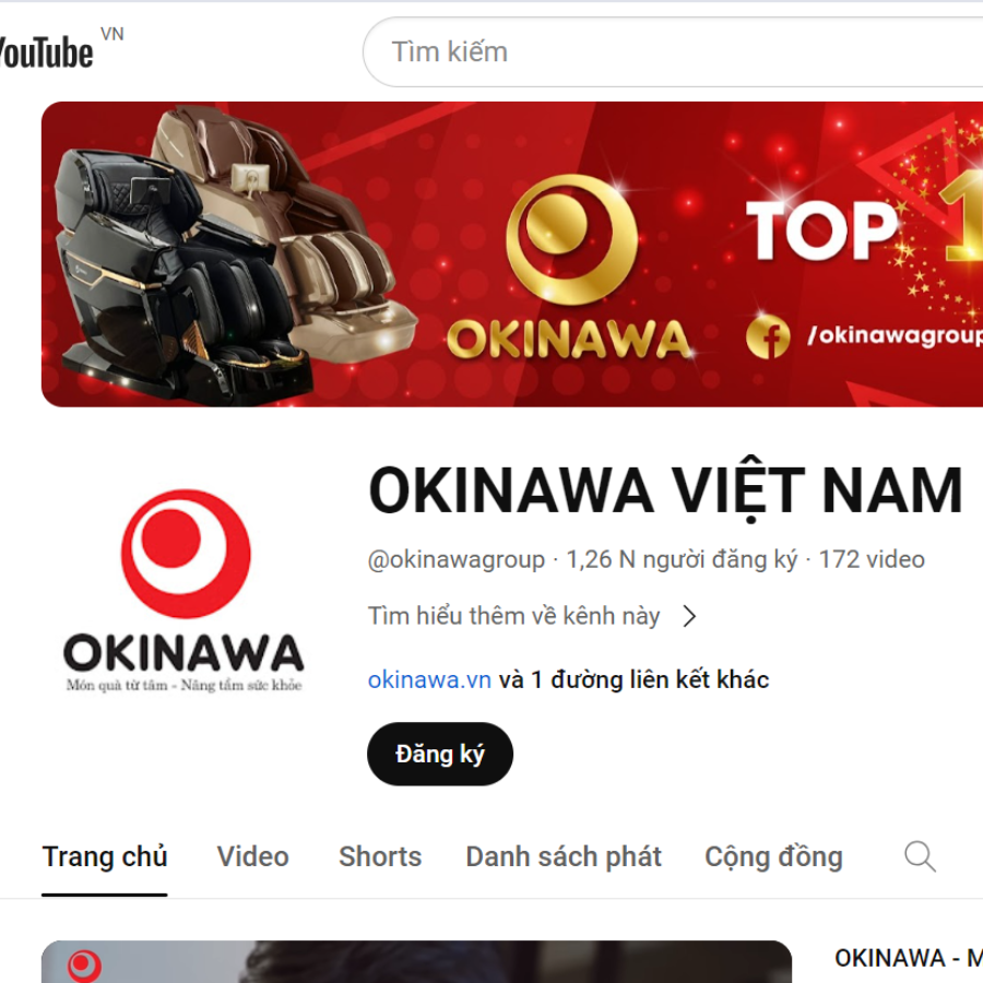 Đánh giá ghế massage Okinawa trên ytb