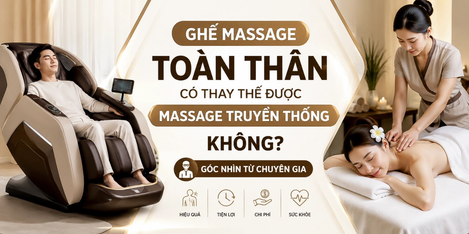 Ghế Massage Toàn Thân Có Thay Thế Được Massage Truyền Thống Không? Góc Nhìn Từ Chuyên Gia