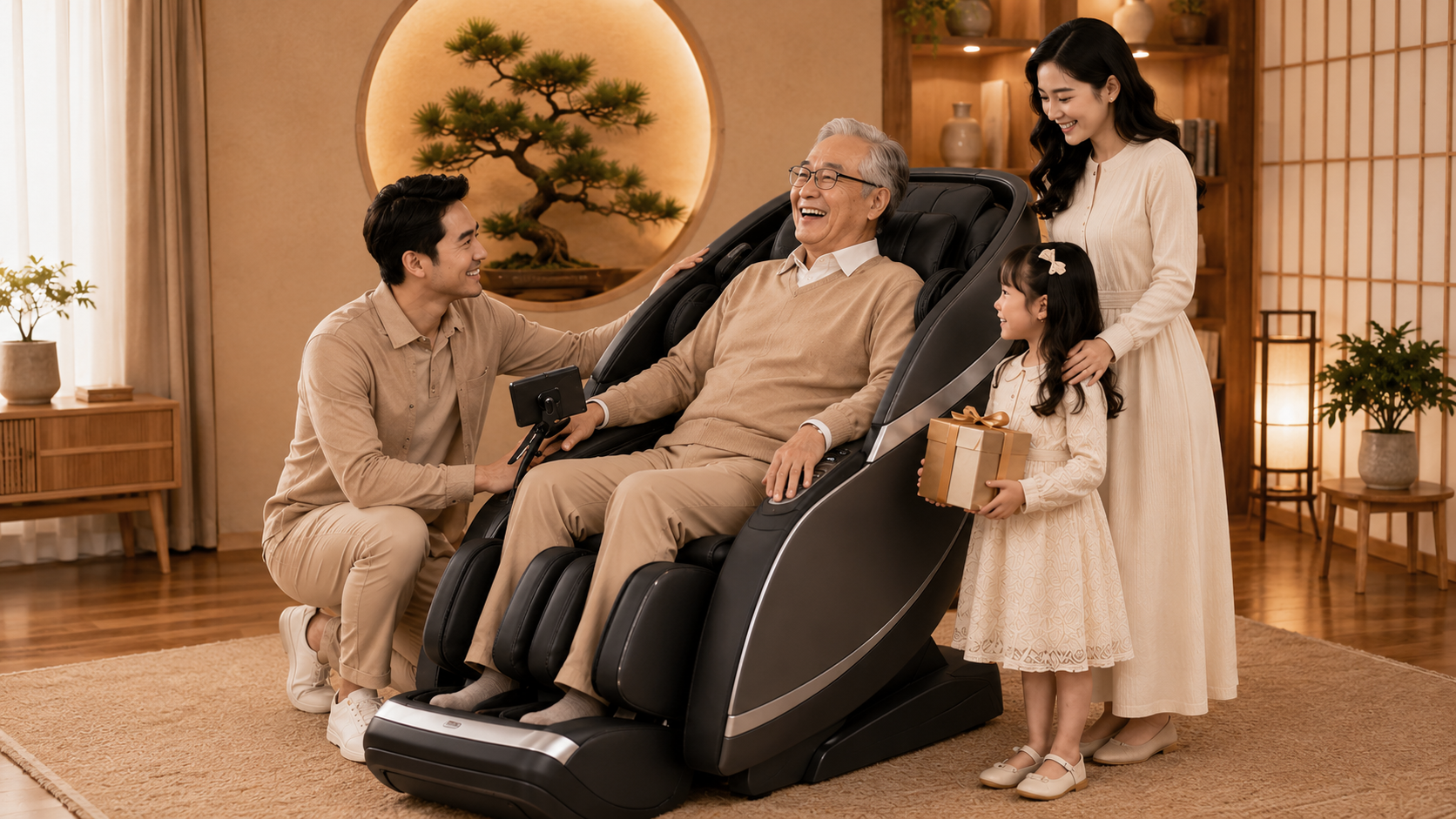 lợi ích của việc dùng ghế massage cho người già