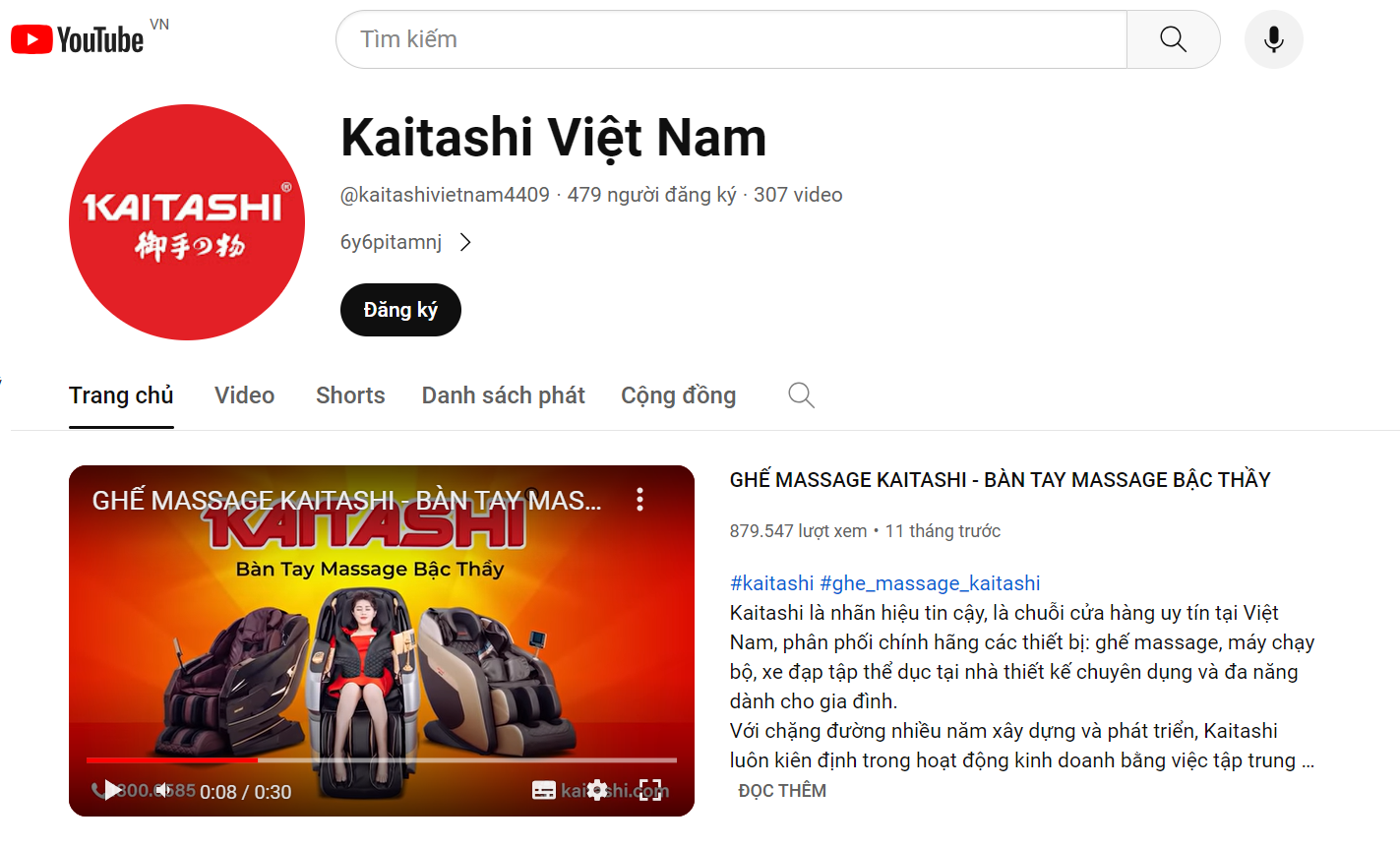Kênh Youtube có lượt view khá cao