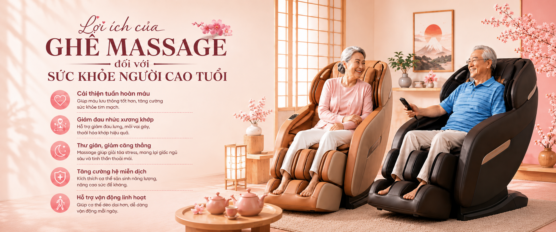Lợi Ích Của Ghế Massage Đối Với Sức Khỏe Người Cao Tuổi