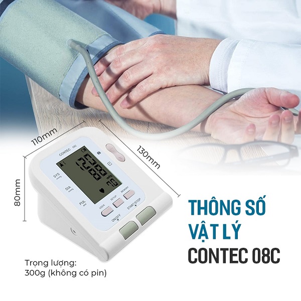 phụ kiện đi kèm máy đo huyết áp contec 08c