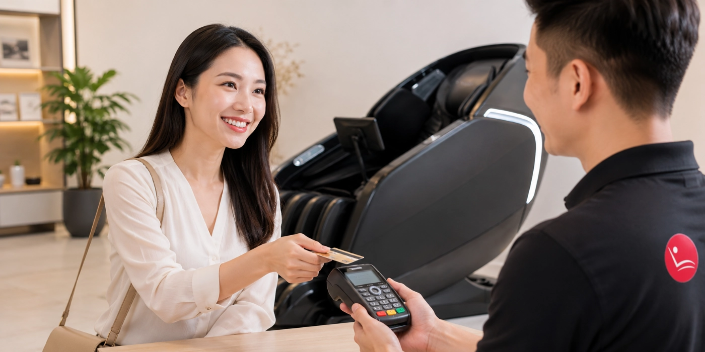 Thanh toán mua ghế massage