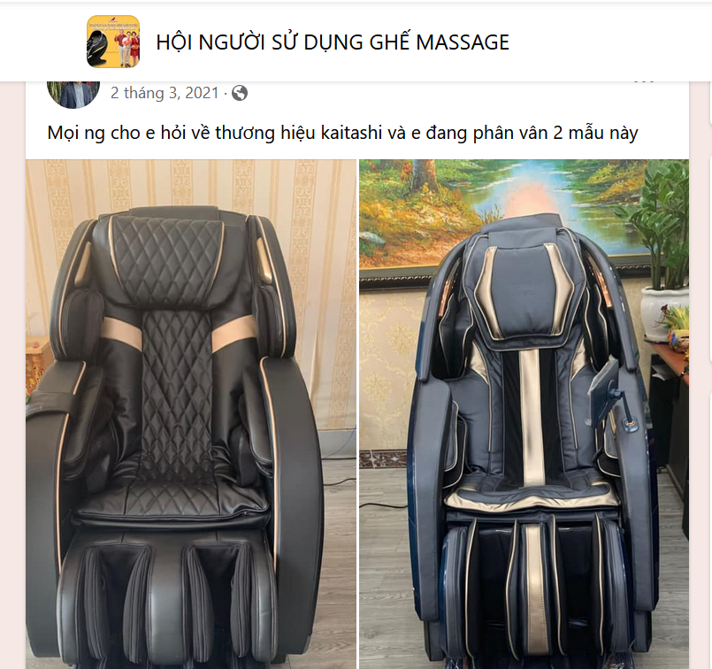 Người dùng quan tâm nhiều đến sản phẩm ghế massage Kaitashi