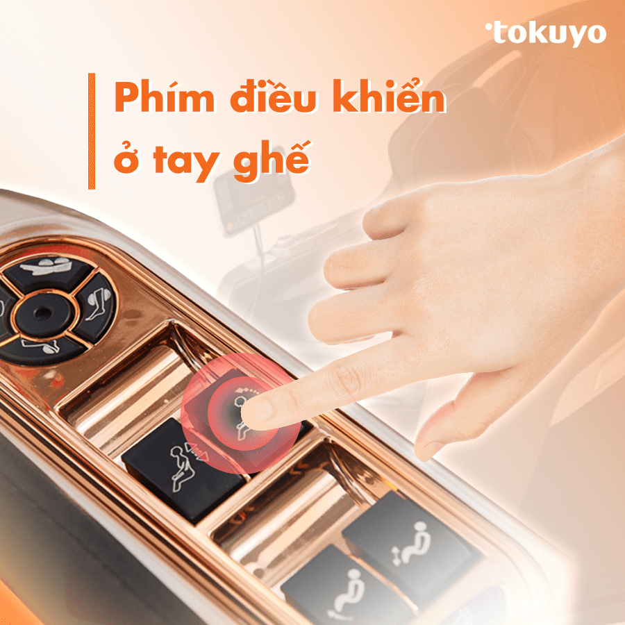 Điều khiển ghế massage bằng phím điều khiển