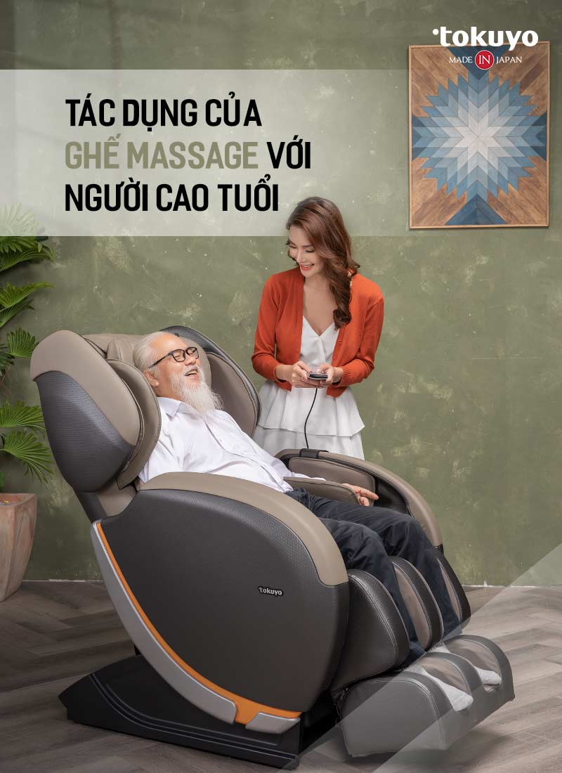 Tác dụng của ghế massage với người cao tuổi
