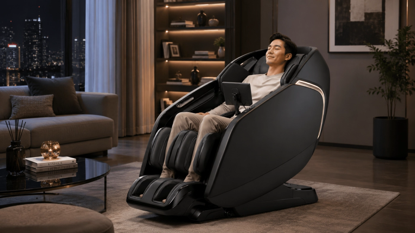 Thư giãn trên ghế massage