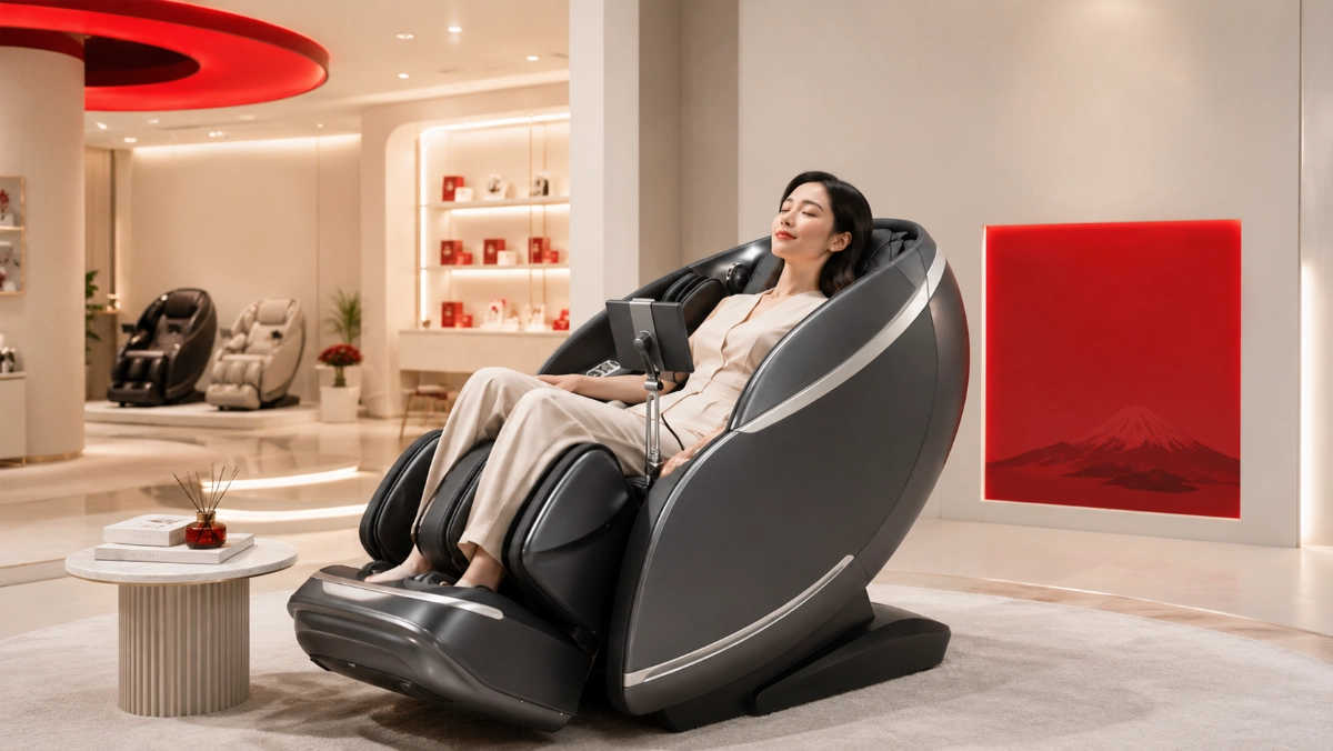 Thư giãn trên ghế massage