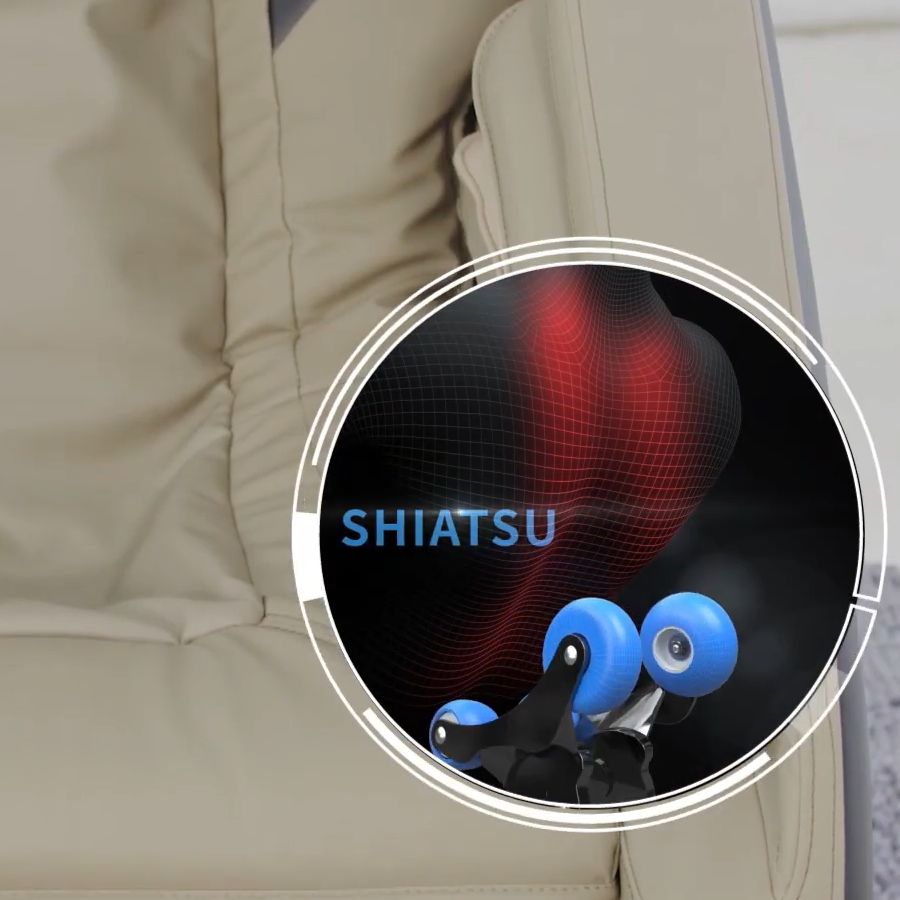 Thư giãn toàn thân với tính năng bấm huyệt trên ghế massage