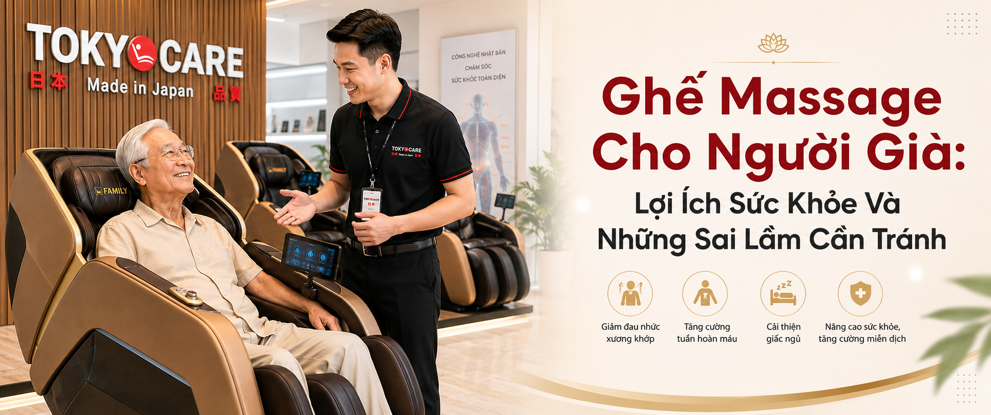 Ghế Massage Cho Người Già: Lợi Ích Sức Khỏe Và Những Sai Lầm Cần Tránh
