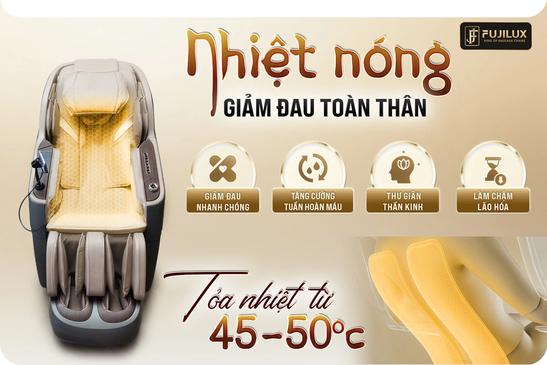 Liệu pháp chườm nóng 45 độ với nhiệt hồng ngoại 